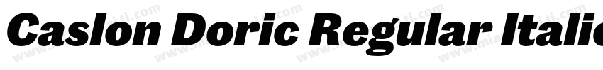 Caslon Doric Regular Italic字体转换